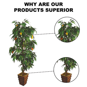 Proveedores de plantas artificiales Árbol <span class=keywords><strong>frutal</strong></span> de plástico tropical de alta calidad Árbol de <span class=keywords><strong>mango</strong></span> artificial para decoración de fiesta de hotel de oficina - Product Image 3