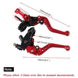 Universal Motorcycle 7/8" 22mm Handlebar <b>Brake</b> <b>Master</b> <b>Cylinder</b> Clutch Lever Left & Right Set for Honda Kawasaki Suzuki Yamaha - Product Image 3