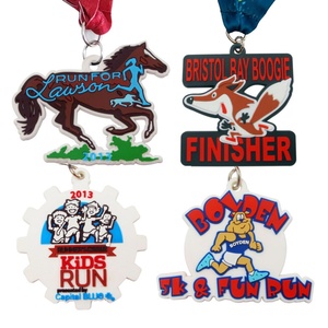 Manufacturer Customized Sports Run <b>Plastic</b> Medals Soft 3D Rubber Sport Medals Custom Rubber PVC Medals for Children - Product Image 3