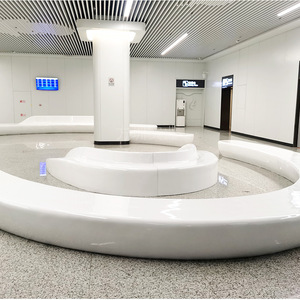 Silla de Espera en Forma de L de Fibra de Vidrio, Muebles Comerciales Modernos y Duraderos, Asiento Interior - Product Image 2