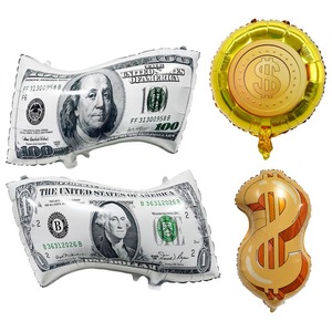Ballons en feuille d'aluminium motif billet de banque USD, ballons Mylar, décorations pour fêtes et événements sur le thème du poker et du <span class=keywords><strong>casino</strong></span> - Product Image 5
