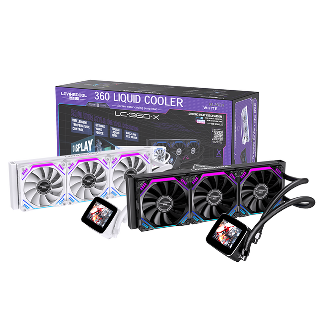 LOVINGCOOL Wholesale 360mm PWM Liquid CPU Cooler ARGB Gaming PC Processor Water Cooling Radiator Fan with Video Display Screen