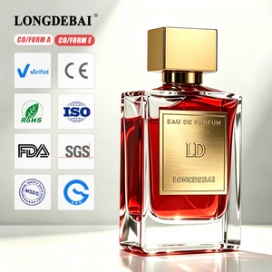 Botella de Perfume Cuadrada de Vidrio Transparente para Hombre, con Pulverizador, Tapa Negra, Vacía, de 30ml, 50ml, 100ml, Venta al Por Mayor - Product Image 2