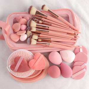 Nuevo Set de Brochas de Maquillaje para Mujer, Set de Regalo de 46 Piezas, Brochas de Maquillaje Rosas con Bolsa y Esponja - Product Image 2