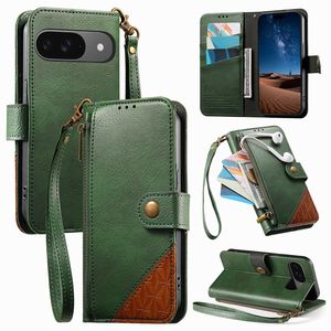 Étui en cuir à rabat avec boutons pour Google Pixel 9A/10A/9 <span class=keywords><strong>Pro</strong></span>/10 <span class=keywords><strong>Pro</strong></span> XL, avec fermeture éclair et cordon - Product Image 4