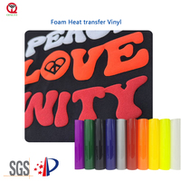 Matériaux de transfert thermique HTV flexibles haute température, rouleaux de film vinyle 3D PU Flock Puff pour vêtements