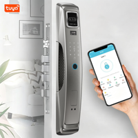 Serrure de porte intelligente biométrique TUYA3D avec reconnaissance faciale et caméra, contrôle par application, carte mémoire et code, pour portes en bois/aluminium