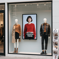 32 43 49 55 65 75 86 98 Zoll 3500cd Hochhelligkeits-Fensterdisplay LCD Digital Signage Semi-Outdoor Werbebildschirm für Geschäfte