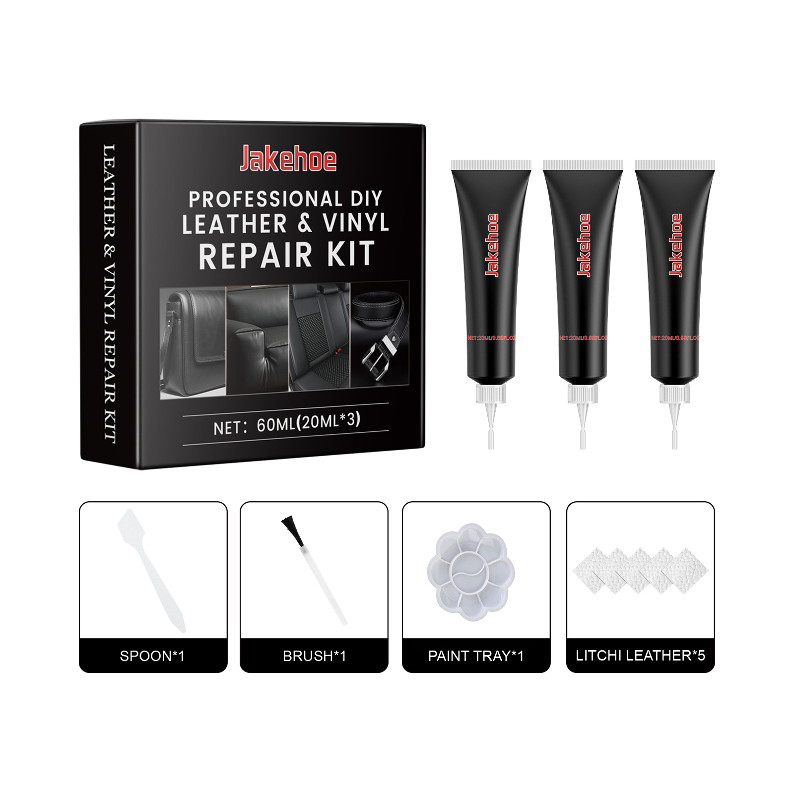 Kit de réparation professionnel pour cuir et vinyle à faire soi-même