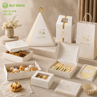 Boîte à dessert pyramidale personnalisée de qualité alimentaire, imprimée sur mesure, pour pâtisseries Kunafa, gâteaux, plateaux de pâtisserie, emballage pour boulangeries et traiteurs