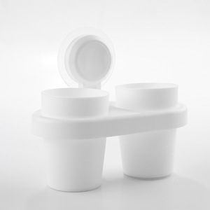 Wall Mounted Multi-functional Plastic Toothbrush Holder Mouthwash Cup Set Storage Rack For Bathroom Accessories