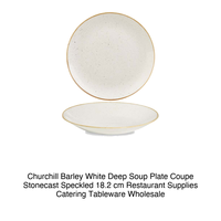 Barley White Coupe Diepe Bord 18,2 cm Churchill Stonecast Gespikkeld 12Swhsevb7