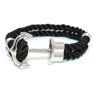 Pulsera de Cuero Unisex Moderna con Diseño de Cruz y Ancla Dorada de Varias Capas, Pulseras y Brazaletes para Hombre con Forma Geométrica - Product Image 6