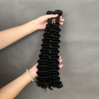 Vente chaude Super Double Drawn Deep Wave Paquets de cheveux indiens vierges bruts Couleur naturelle