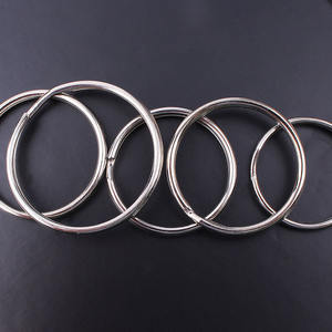 <b>Silver</b> Plated Iron Keychain <b>Rings</b> Round Minimalist Style For Earring Making Jewelry Findings Components Bag Packing - Product Image 4