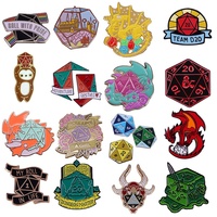 Pin Enamel Game Dragons-Dungeons Dice D20, Pin Kerah untuk Pakaian, Bros untuk Ransel, Tas Kerja, Lencana, Perhiasan, Dekorasi, Hadiah