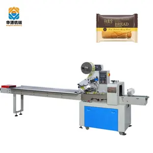 Huayuan Automatic Cake Packing Machine Bakery bread bag pillow packing machine cake bread pita bread packaging machine