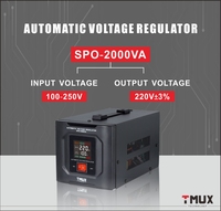 Régulateur de tension automatique monophasé 0,5 KVA, entrée 100-250V, sortie 220V/110VAC, affichage numérique, 50/60Hz, modèle stabilisateur