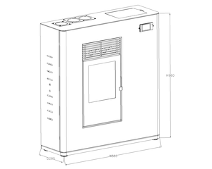 Poêle à granulés de <span class=keywords><strong>bois</strong></span> à biomasse autoportant 12kw avec télécommande - Product Image 6