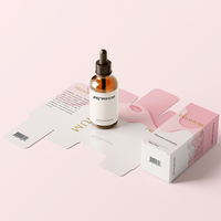 Coffret d'échantillons de parfum pour voiture à base d'huiles essentielles, biodégradable et recyclable, avec gaufrage et pelliculage mat, emballage élégant en boîte en papier