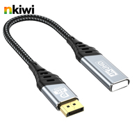 Adaptateur de câble 4K DP vers HDTV, conducteurs plaqués or, gaine en PVC, blindage tressé - Convertisseur mâle-femelle pour ordinateur, téléviseur, projecteur