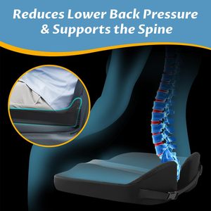 <span class=keywords><strong>Coussin</strong></span> de siège orthopédique en mousse à mémoire de forme en polyuréthane pour <span class=keywords><strong>voiture</strong></span>, idéal pour la conduite et le soulagement de la sciatique, pour <span class=keywords><strong>conducteur</strong></span> de camion, réglable en hauteur - Product Image 3
