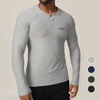 Camiseta Deportiva de Manga Larga para Hombre, Nueva Colección 2026, Secado Rápido, para Running y Fitness, Cuello Redondo, Informal, 89% Poliéster + 11% Elastano