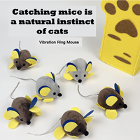 Collection de jouets pour chats : Pieuvre biomimétique, oiseau/charrette à roulettes qui couine (moineau/souris), souris/tortue/coccinelle/ehéguier à manivelle, souris Silvervine