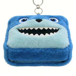 Llavero de peluche de tiburón cuadrado personalizado, colgante de peluche de tiburón azul para bolso, colgante de peluche de animal marino, llavero de tiburón de dibujos animados - Product Image 4