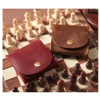 Porte-monnaie authentique, Portefeuille en cuir pour homme, Pochette de rangement pour écouteurs filaires, Mini sac de rangement, Organisateur de câbles en cuir