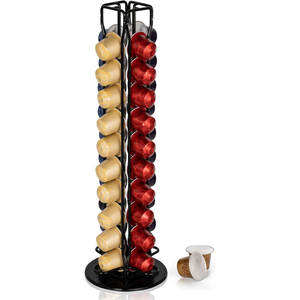 Support de capsules de café en métal pliable et rotatif pour comptoir, pour l'affichage des dosettes de café - Product Image 1