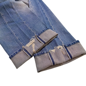 Jean baggy taille haute 100 % coton pour femme, dégradé rose, denim délavé vintage, pantalon décontracté en denim épais et doux, streetwear d'été - Product Image 3