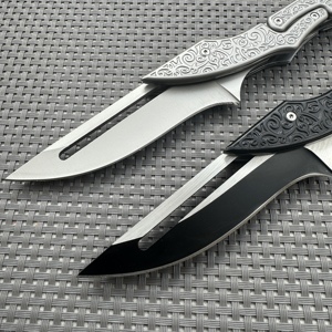 Coltello Tascabile Pieghevole EDC per Campeggio e Autodifesa, Design 2024, Lama Estensibile in Acciaio D2 - Product Image 5