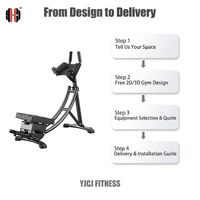 Máquina de Abdominales Comercial con Soporte Curvo para Espalda, Asiento Acolchado, Agarraderas Dobles y Estructura Estable para Equipos de Gimnasio