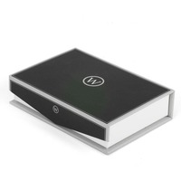 Coffret cadeau personnalisé noir 2mm fermeture magnétique rigide stratification brillante matériaux recyclés pour vernis à ongles huile sérum de soin de la peau