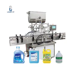 Full Automatic 6 Head Hand Sanitizer Cosmetic Oil Juice Automatic Small Bottle Jar Filling Capping Machine