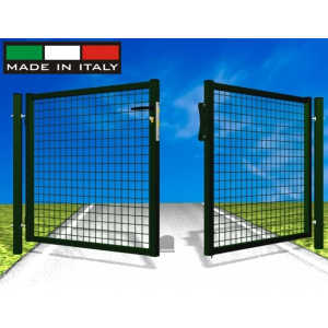 Green 300X200h Double Garden Gate with 50X50X4 mm Welded Mesh 35/40 mm Carbon Steel Frame 82 kg Weight