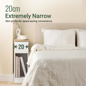 Factory Direct Slim Bedside <b>Table</b> <b>Small</b> Nightstand with Drawer and Shelf for Bedroom Living Room - Product Image 2