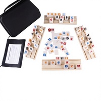 Jeu de dominos Rummy transfrontalier pour 4 personnes, jouet éducatif, jeu de société interactif parent-enfant, dominos en mélamine