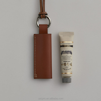 Étui de luxe personnalisé en cuir PU élégant pour parfum, baume à lèvres et rouge à lèvres, pochette cosmétique, sac pendentif