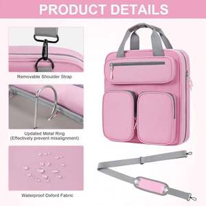 Free Sample BSCI Zippered Polyester Binder Bag Handle 2-Inch 3-Ring O-Ring Expanding <b>File</b> <b>Folder</b> Multi-Pocket Organizer - Product Image 3