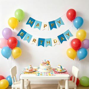 Ghirlanda Decorazioni per Feste di Compleanno Blu e Oro 14 Pezzi 4M Decorazioni per Interni - Product Image 3