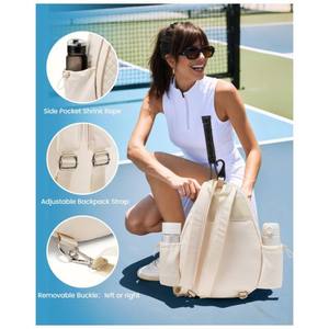 <span class=keywords><strong>Sac</strong></span> <span class=keywords><strong>de</strong></span> <span class=keywords><strong>raquette</strong></span> <span class=keywords><strong>de</strong></span> <span class=keywords><strong>tennis</strong></span> LINGKE Fashion, léger, multifonctionnel, unisexe, imperméable, en toile, 30-40L, fermeture éclair, <span class=keywords><strong>pour</strong></span> pickleball - Product Image 2