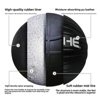 HF-W7001 No.7 Ballon de basketball lesté 1kg 13kg 15kg en cuir PU souple anti-humidité pour entraînement intérieur/extérieur