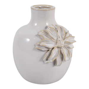 Vaso in Ceramica con Accento Floreale 3D, Decorazione Moderna Boho per Soggiorno, Pezzo d'Arredo per la Casa - Product Image 3