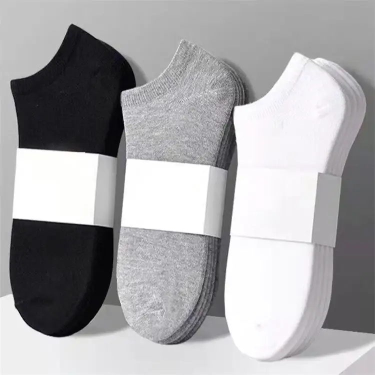 Hosiery Wholesale Mens Cotton Hosiery Solid Colour Breathable Low Cut Short Ankle Socks Casual Sports Socks