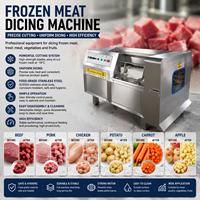 Mesin Pemotong Daging Otomatis untuk Daging Sapi Beku, Ayam, Ham Matang, Keju, Kentang, Wortel, Bawang, Pemotongan Kubus, Pengolahan Makanan