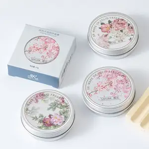 Parfumcrème Vrouwen Favoriet 'S Bloemen Chinese Stijl Body Solid Parfum Wax Tin Case Effen Parfum