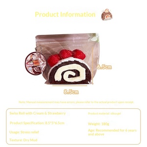 ของเล่นบีบซิลิโคนรูปโรลสวิส รสสตรอว์เบอร์รีครีมมี่ ของเล่นบีบคลายเครียดแบบค่อยๆ คืนรูป สำหรับผู้ใหญ่ ขายส่ง - Product Image 2