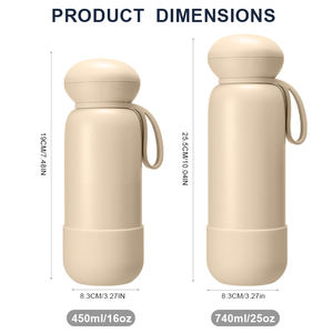 Bouteille d'eau de gymnastique portable personnalisée de 450ml 16oz avec logo personnalisé Bouteille d'eau en acier inoxydable 316 isolée sous vide à double paroi - Product Image 3